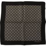 Dolce & Gabbana Herr Halsdukar & Sjalar Dolce & Gabbana Black Patterned DG Logo Square Handkerchief Scarf