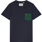 Lyle & Scott Herr T-shirts Lyle & Scott Contrast Pocket T-shirt - Dark Navy/English Green