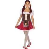 Dräkter - Mellaneuropa Dräkter & Kläder Atosa German Woman Velvet Brown Oktoberfest Girl Costume