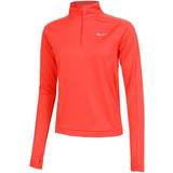 Nike 12 - Dam T-shirts Nike Women's Dri-Fit Pacer 1/4-Zip Sweatshirt - Ember Glow/Reflective
