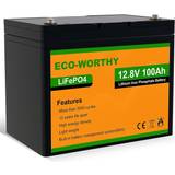 Fordonsbatterier - Marinbatteri Batterier & Laddbart Eco-Worthy LiFePO4 12V 100Ah