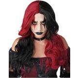 Röd Långa peruker California Costumes Jester Harley Quinn Inspired Adult Wig