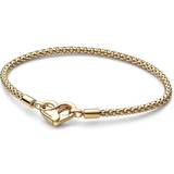 Pandora Ringörhängen Armband Pandora Moments Studded Chain Bracelet - Gold