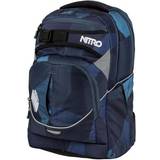 Höftbälte ryggsäck Nitro Superhero skolryggsäck, ryggsäck, avtagbart höftbälte, robust bottenplatta, termoväska, 30 l, Fragment blå 30 L, Ryggsäck