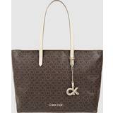 Calvin Klein Bruna Handväskor Calvin Klein Recycled Logo Tote Bag BROWN One Size
