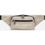 Dolce & Gabbana Beige Midjeväskor Dolce & Gabbana Small belt bag with rubberized logo deserto_beige one size