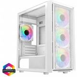 Datorchassin CiT Luna White Case Infinity ARGB Fans Tempered
