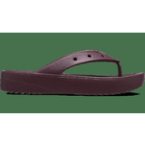 5 - Lila Flip-Flops Crocs women Classic Platform Flips Dark Cherry