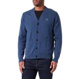 Gant Herr Koftor Gant Classic Cotton V-Neckline Cardigan - Dk Jeans Blue Melange
