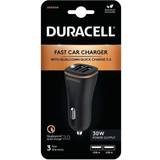 Duracell Laddare Batterier & Laddbart Duracell 2xUSB 30W car charger black [Leveranstid: 4-5 vardagar]
