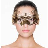Guld Maskerad Heltäckande masker Venetiansk mask nr – guld EasyToys Fetish Collection – för män och kvinnor – en – gyllene venetiansk mask med kristall – för ett hemligt utseende
