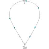 Topas Halsband Gucci Double pendant necklace women Topaz/Sterling Silver/Mother of Pearl One