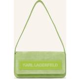 Karl Lagerfeld Ikon K Suede Flap Shoulder Bag, Woman, PEAR GREEN, Size: One size