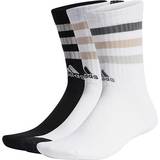 Linne Strumpor adidas Bold 3-Stripes Cushioned Crew Socks 3-pack - White/Black/White