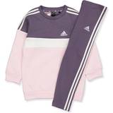 Bomull Tracksuits adidas Girls' 3-Stripes Colour Block Tracksuit Infant, Purple