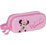 Safta Dubbel bär-allt Minnie Mouse 3D Rosa 21 x 8 x 6 cm