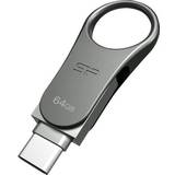 Silicon Power USB Type-A Minneskort & USB-minnen Silicon Power Mobile C80 64GB USB 3.0/USB-C