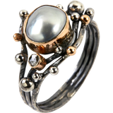 Grå Ringar By Birdie Call Urban Harlem Buds-3 Superior Ring - Gold/Silver/Pearl/Diamond