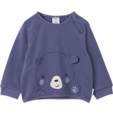 Överdelar Polarn O. Pyret Baby's Bear Applique Sweatshirt - Blue