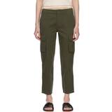 Dam - W23 Byxor Frame Women's Relaxed Cropped Utility Pants - Washed Green