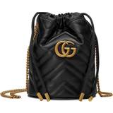 Svarta Bucketväskor Gucci GG Marmont Mini Leather Bucket Bag - Black