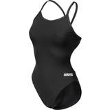 Arena Badkläder Arena Women's Team Swimsuit Challenge Solid - Black/White