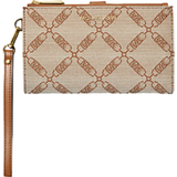Mobilfack Plånböcker Michael Kors Adele Empire Logo Jacquard Smartphone Wallet - Natural/Luggage