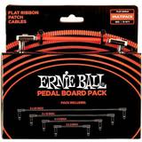 Röda Capos Ernie Ball 6404 Flat Patch Cable Vinklad-Vinklad Röd Multipack