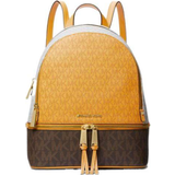 Michael Kors Rhea Medium Color-Block Logo Backpack - Golden Rod Multi