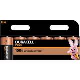 Alkaliska - Batterier - Laddningsbara standardbatterier Batterier & Laddbart Duracell D Plus 6-pack