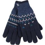 Blåa - Nylon Vantar Heat Holders WoMens Nordic Fleece Lined Thermal Gloves Navy