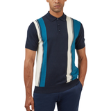 Ben Sherman Herr T-shirts & Linnen Ben Sherman Signature Mod Knit Colorblock Polo Shirt - Navy