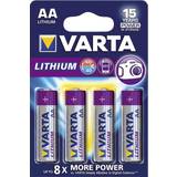 Batterier - Engångsbatterier Batterier & Laddbart Varta Lithium AA 4-pack
