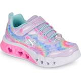 Silver Sneakers Skechers Shoes Trainers FLUTTER HEART LIGHTS girls toddler