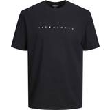 Bomberjackor Kläder Jack & Jones Text O-ringning T-shirt Svart