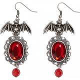 Rubiner Smycken Widmann Red Gems Bat Earrings pair bat earrings red gems vampire dracula accessory