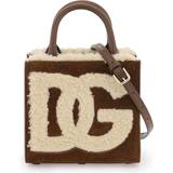 Vita Väskor Dolce & Gabbana DG Logo shearling mini bag