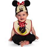 Disney - Röd Huvudbonader Disguise Costumes Drool Over Me Disney Minnie Mouse Infant Bib and Hat Accessory, Red/Black/Yellow, 0-6 Months