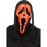 Fun World Svart Masker Fun World Ghost Face Pumpkin Adult Mask Black/Orange