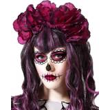 Atosa Tag der Toten-Blumenkrone Halloween-Accessoire rot