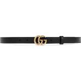 Gucci Dam Skärp Gucci Double G Buckle Leather Belt - Black