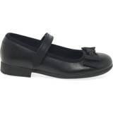 Clarks Girl's Scala Tap School Shoes - Black Lea