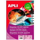 Cd etiketter Apli Bindemidler/etiketter CD/DVD Ark