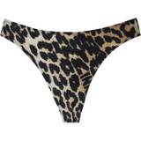 Ganni Dam Bikinis Ganni Leopard-print bikini bottoms multicoloured
