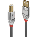 Gråa - USB A-USB B - USB-kabel Kablar Lindy Cromo Line USB A 2.0 - USB B M-M 3m