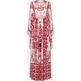 48 - Långa klänningar Dolce & Gabbana Long Majolica-print chiffon dress