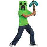 Grön Maskerad Ansiktsmasker Disguise Minecraft pickaxe and mask set