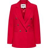 22 - Dam Kavajer Only Fitted Blazer - Red/True Red