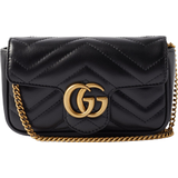 Tryckknapp Väskor Gucci GG Marmont Super Mini Bag - Black