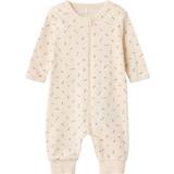 Ekologisk bomull Pyjamasar Barnkläder Name It Printed Nightsuit - Buttercream